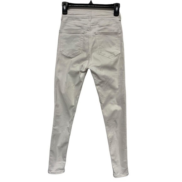 TOPSHOP Moto | Jamie High Waist Ankle Grazer Skinny White Jeans 25 - Picture 6 of 8